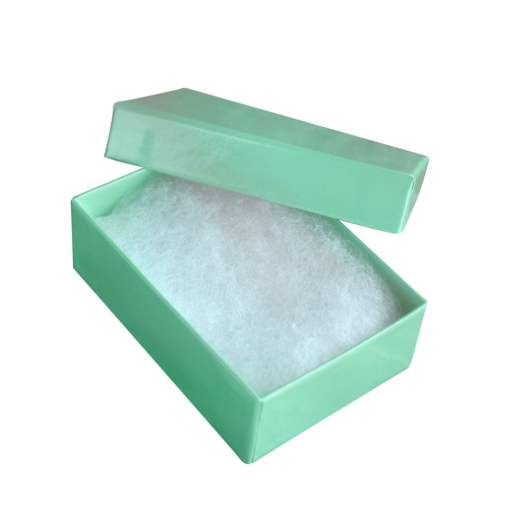 Teal Paper Cotton Filled Jewelry Gift Packaging Boxes #32