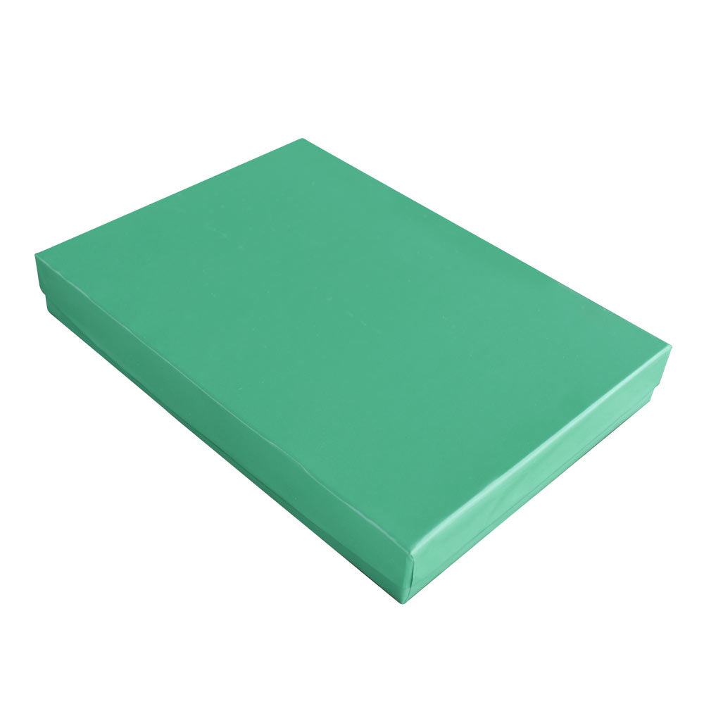 Teal Paper Cotton Filled Jewelry Gift Packaging Boxes #75