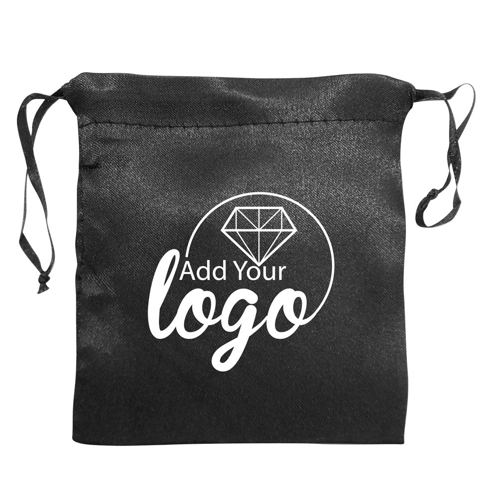 Deluxe Satin Drawstring Pouch 4" x 4-1/2", 12 Per Pack