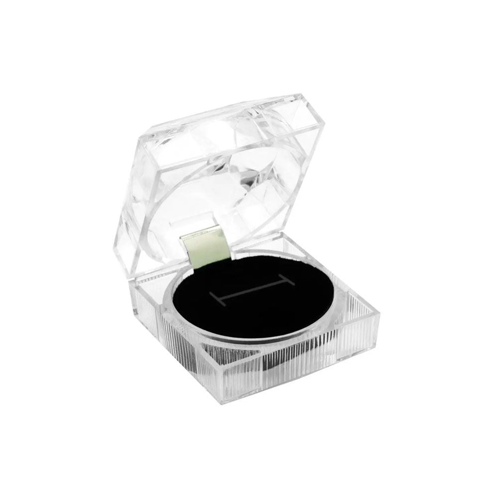 Clear Crystal Style Lucite Jewelry Ring Boxes
