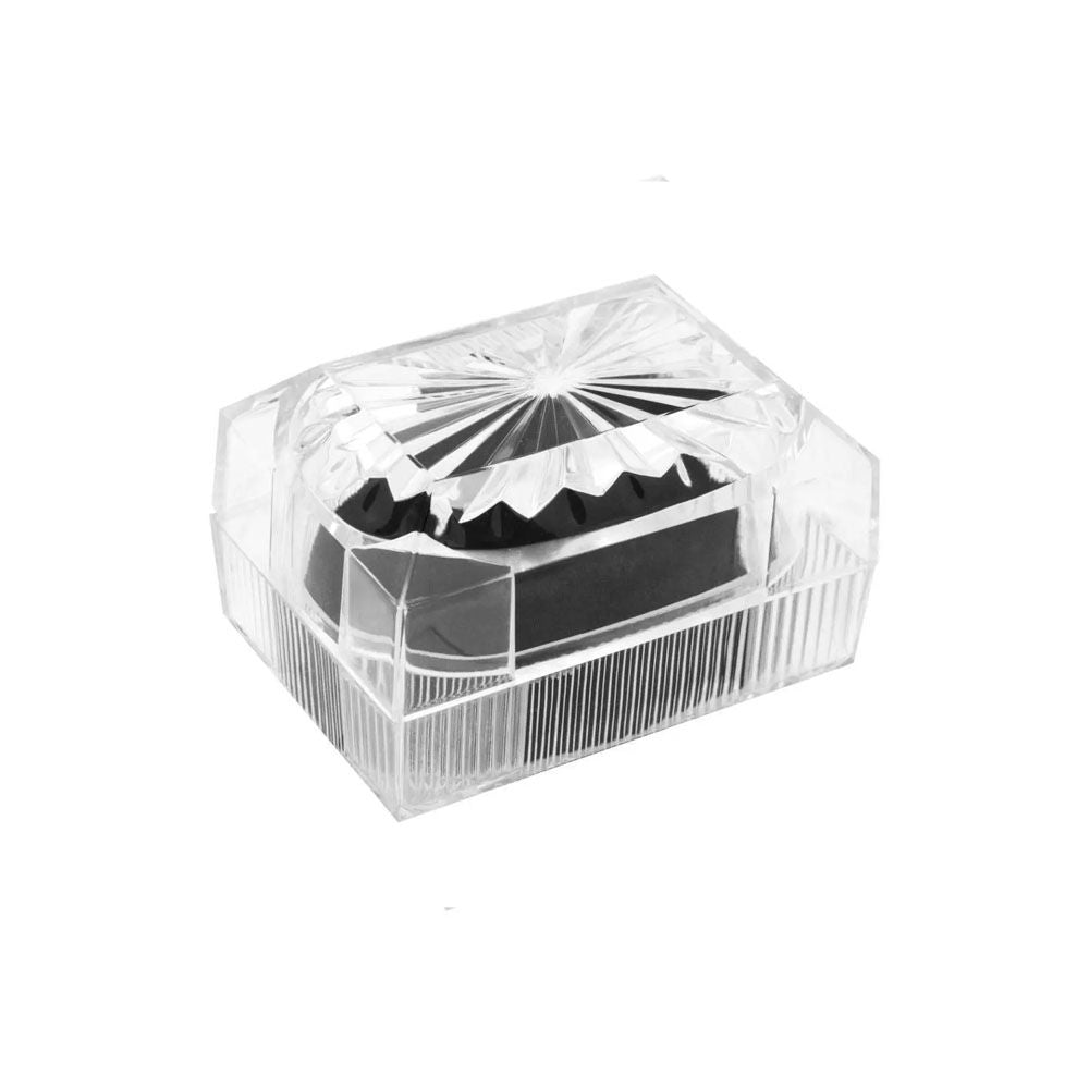 Clear Crystal Style Lucite Dual Jewelry Ring Boxes