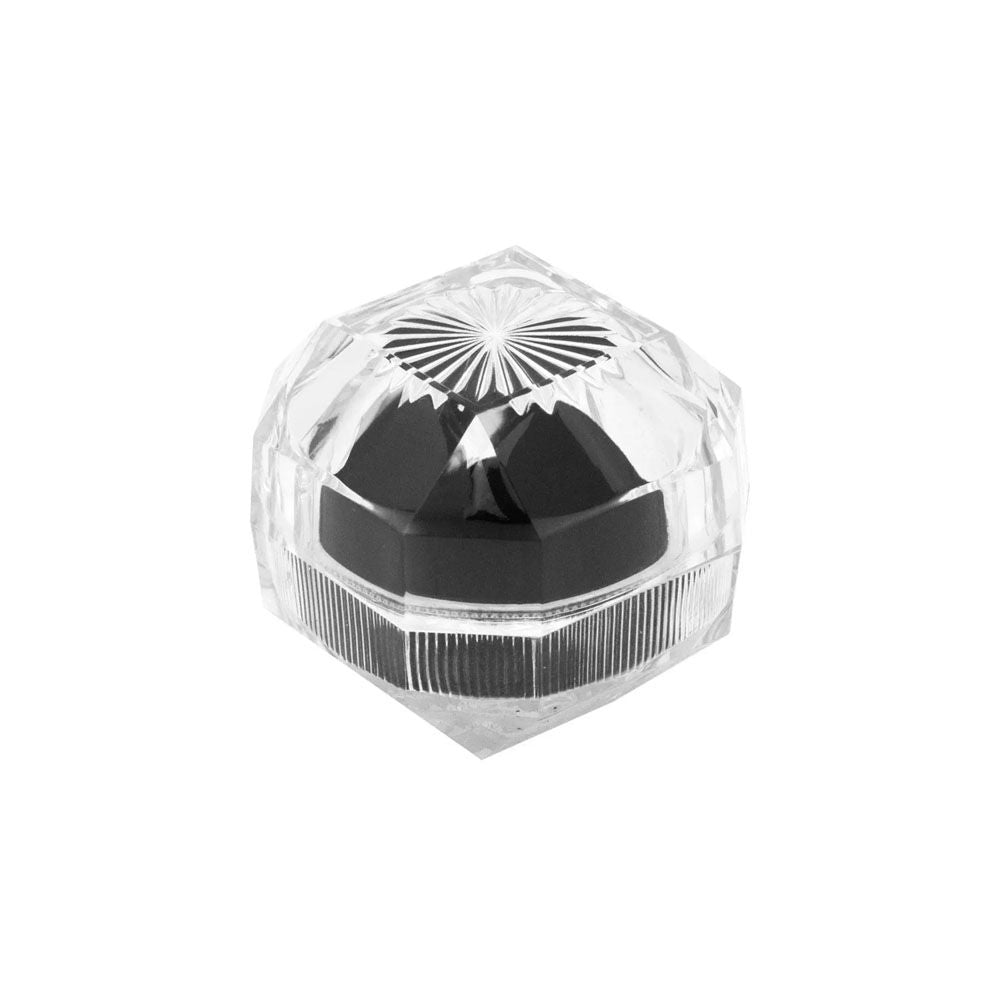 Clear Crystal Style Lucite Jewelry Ring Boxes