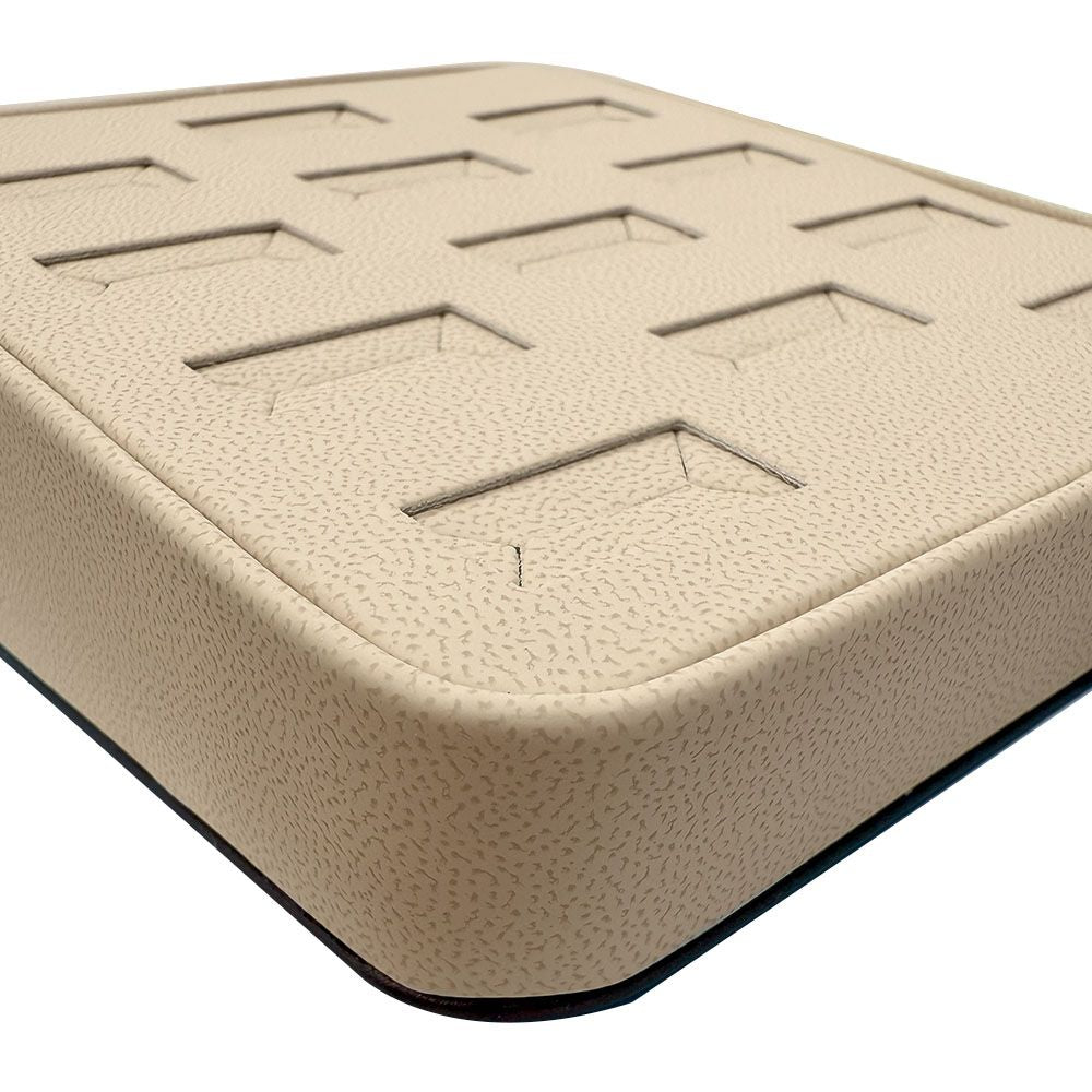 12 Slot Beige & Brown Leatherette Jewelry Ring Display Holder