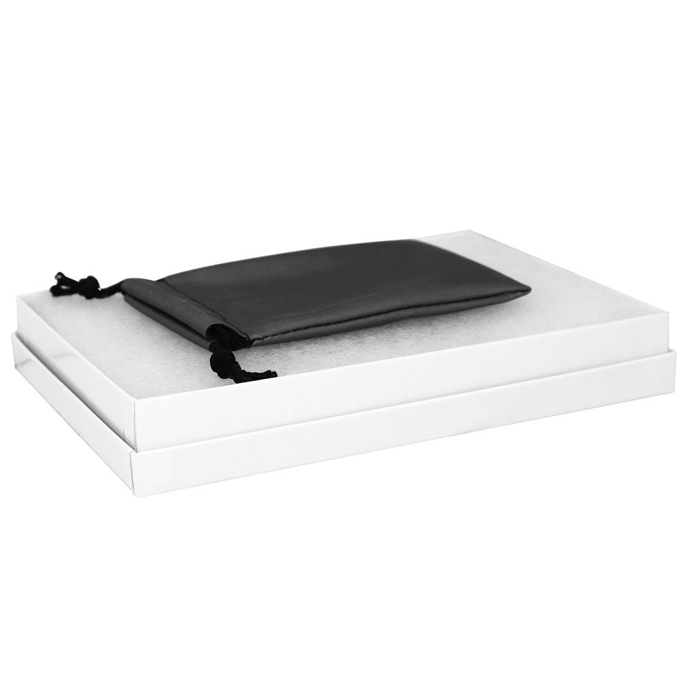 Premium White Chrome Cotton Filled Jewelry Gift Boxes #75