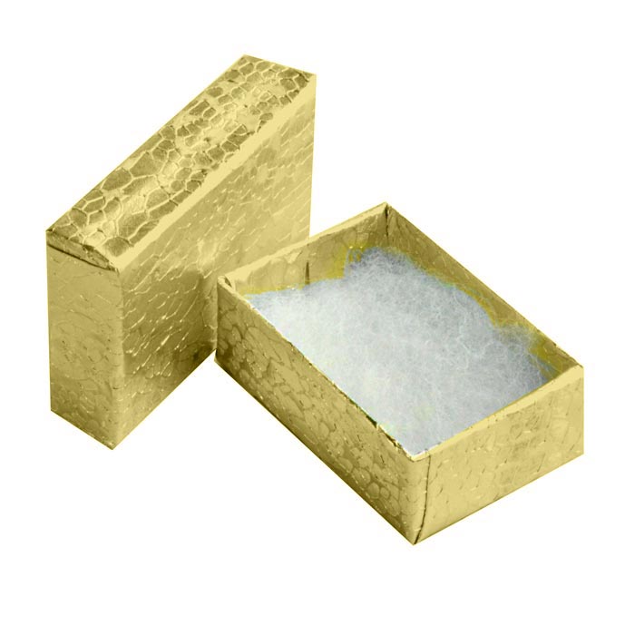 Gold Foil Cotton Filled Jewelry Gift Boxes #10