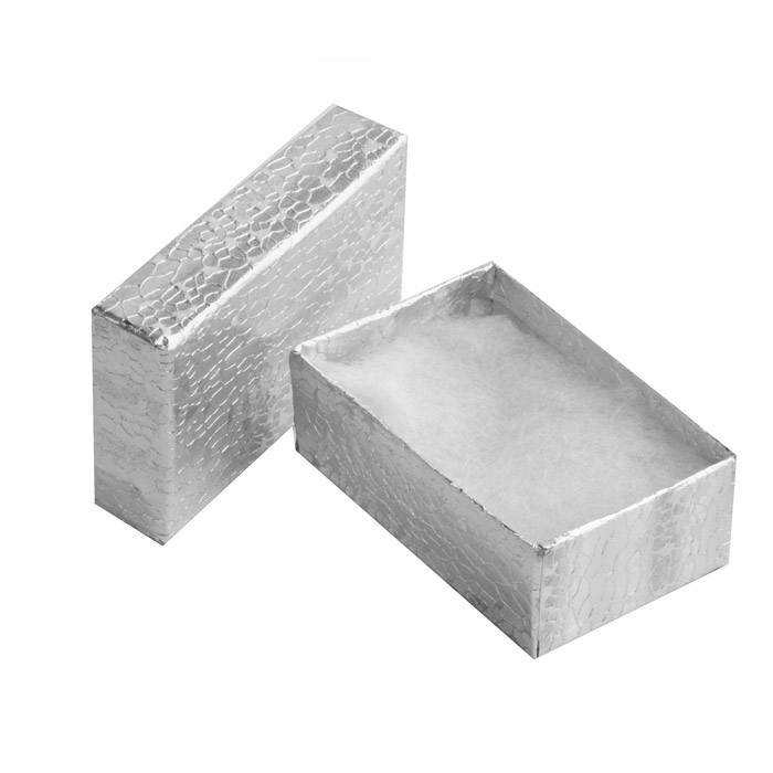 Silver Foil Cotton Filled Jewelry Gift Boxes #11
