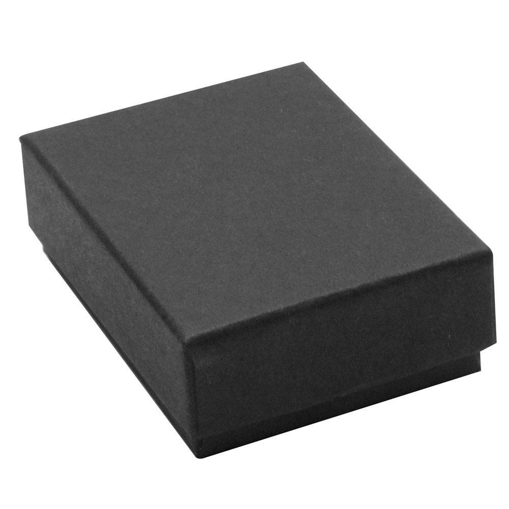 Matte Black Paper Cotton Filled Jewelry Gift Boxes #21