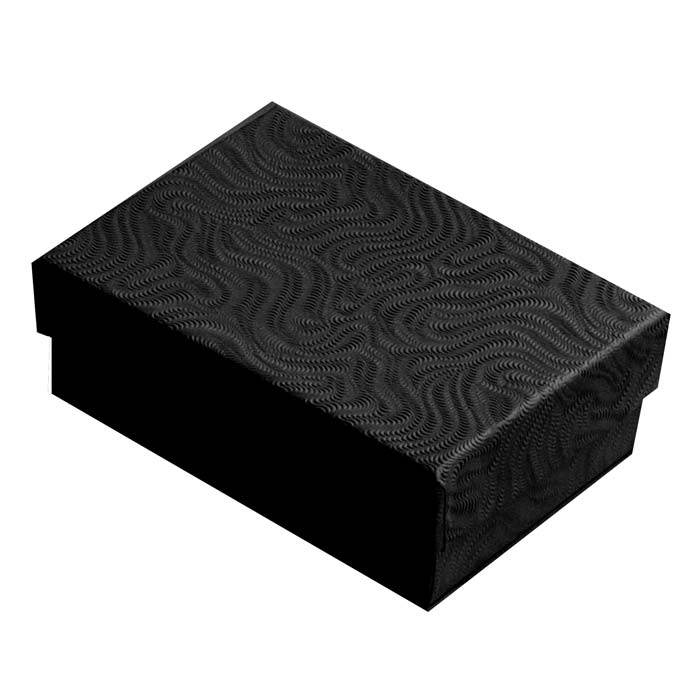 Swirl Black Cotton Filled Jewelry Gift Boxes #32