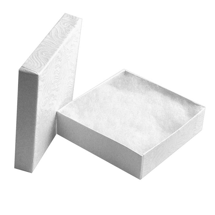 Premium Swirl White Cotton Filled Jewelry Packaging Boxes #33