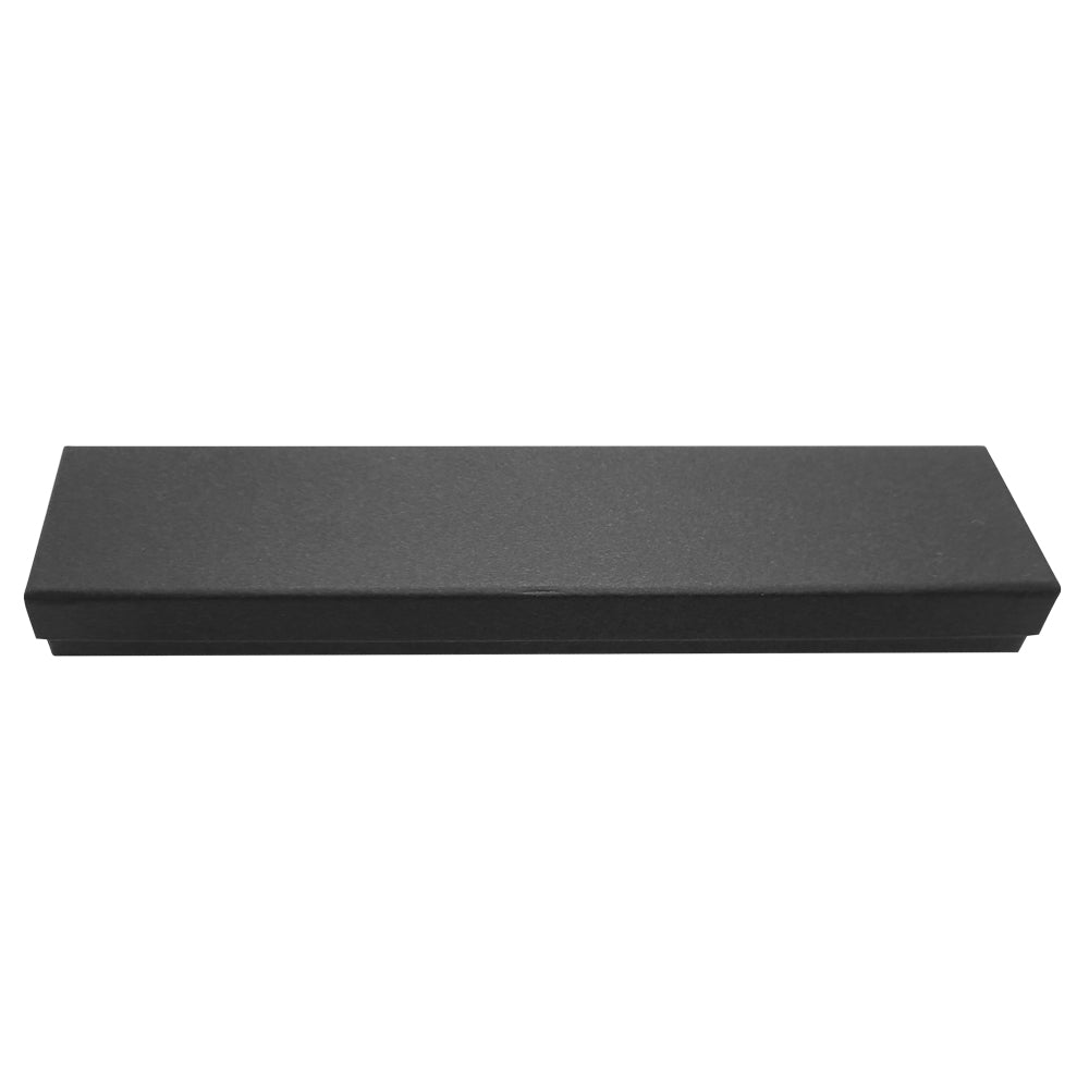 Long open cotton filled gift boxes matte black