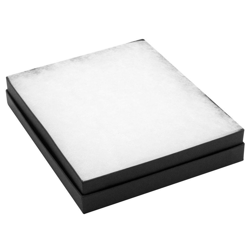 Matte Black Paper Cotton Filled Large Jewelry Gift Boxes #75