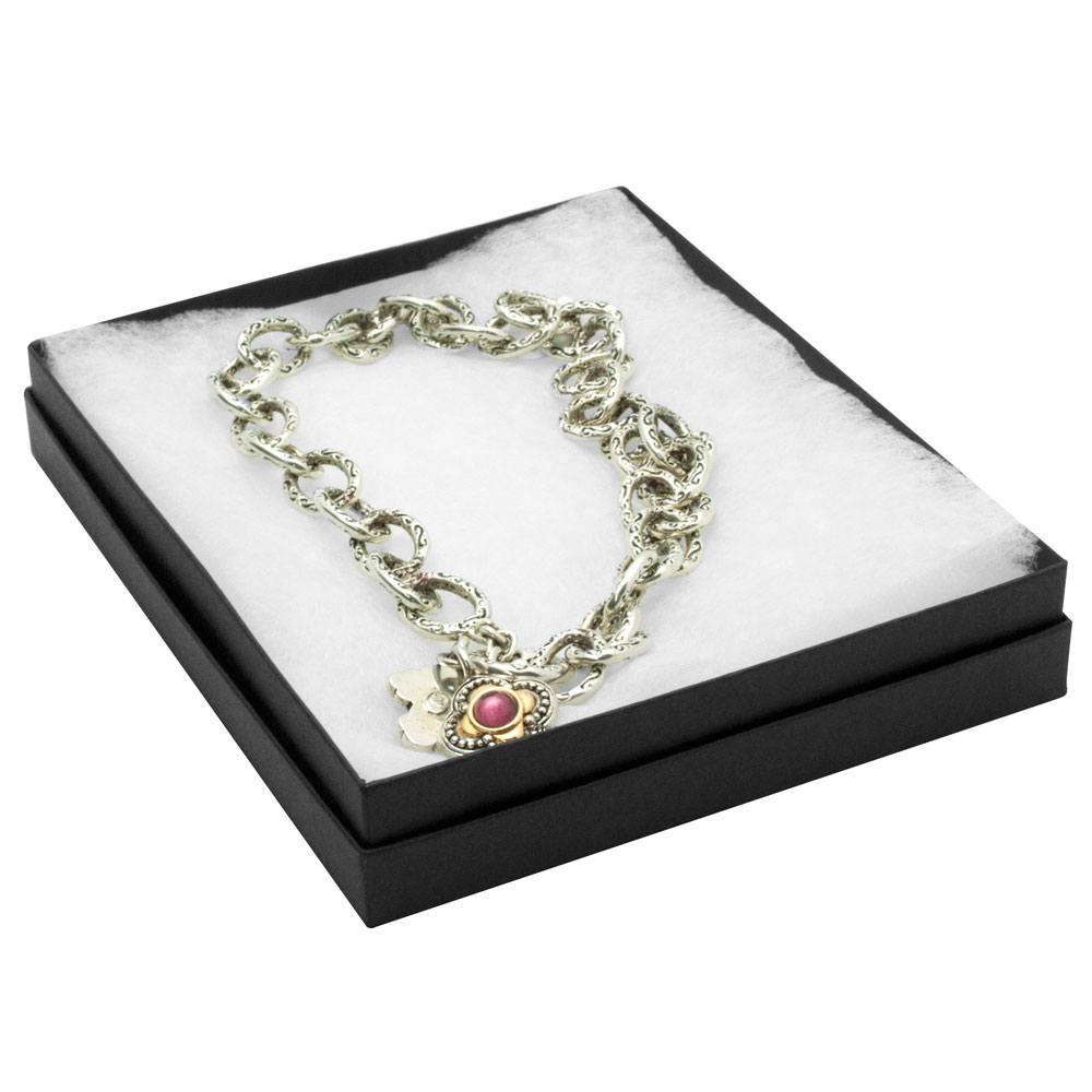 Matte Black Paper Cotton Filled Large Jewelry Gift Boxes #75