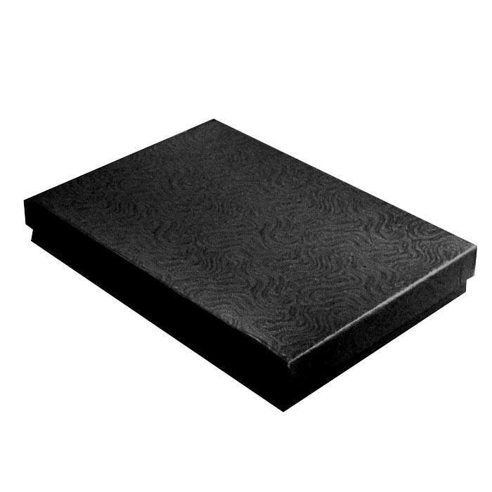 Swirl Black Cotton Filled Large Jewelry Gift Boxes #75