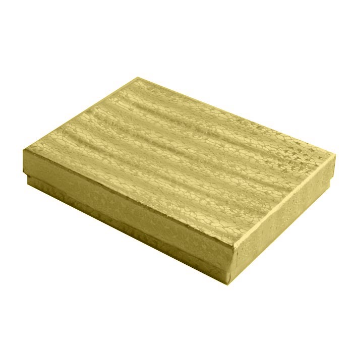 Gold Foil Cotton Filled Jewelry Gift Boxes #75