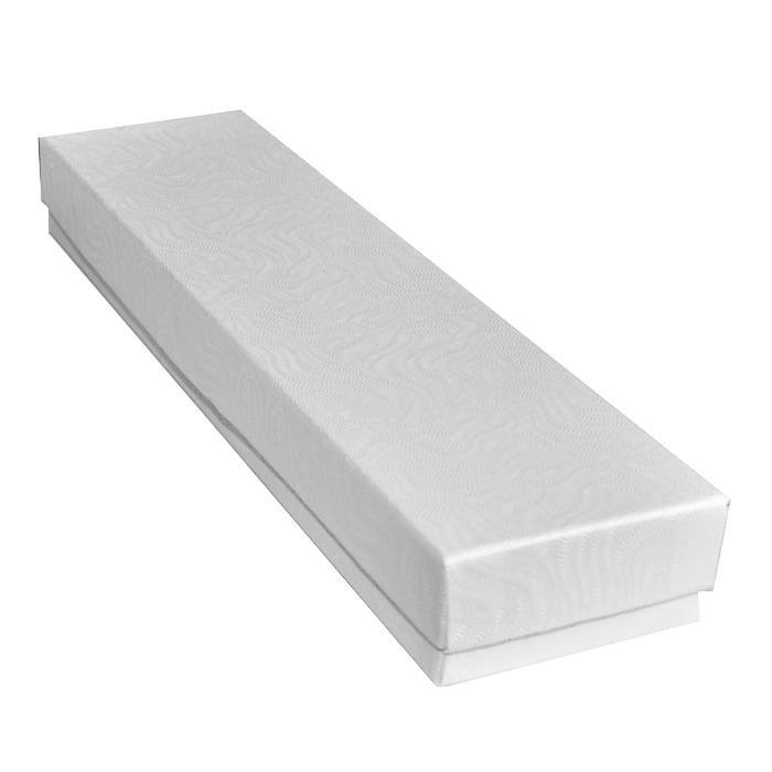 Premium Swirl White Cotton Filled Jewelry Bracelet Packaging Boxes #82