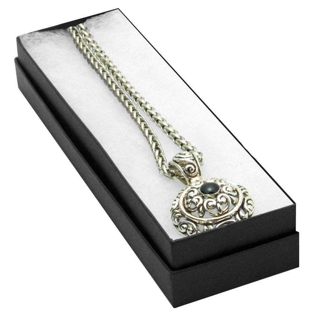 Matte Black Paper Cotton Filled Jewelry Bracelet / Watch Gift Boxes #82