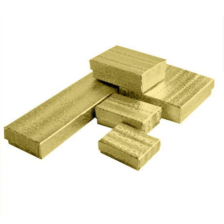 Gold Foil Assortment Size Cotton Filled Jewelry Gift Boxes #99