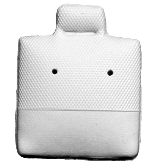 White Vinyl Jewelry Earring Puff Pads, 100 Per Pack, 1" x 1"