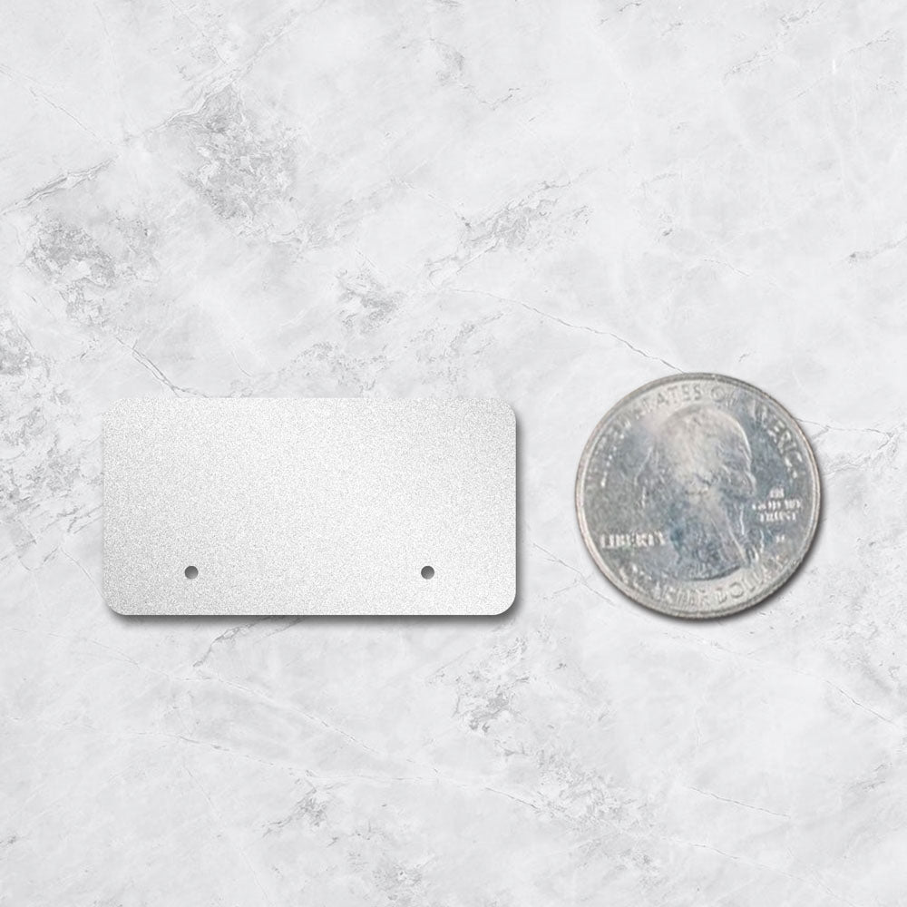 Shimmer Silver Grey Earring Card 1-9/16" x 15/16"