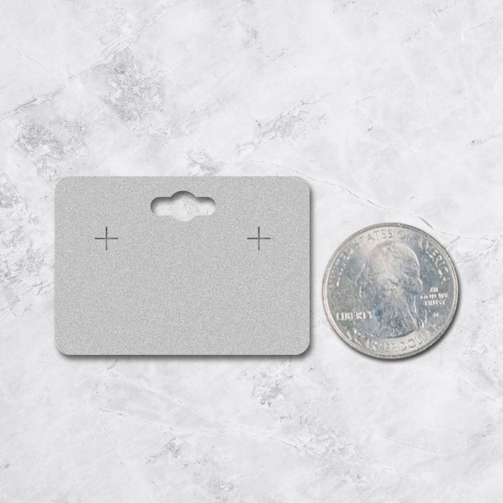 Hanging Matte Grey Earring Card 1-3/4" x 2-1/2"