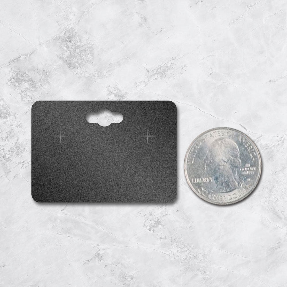 Shimmer Black Earring Card with keyhole 1-3/4" x 2-1/2"