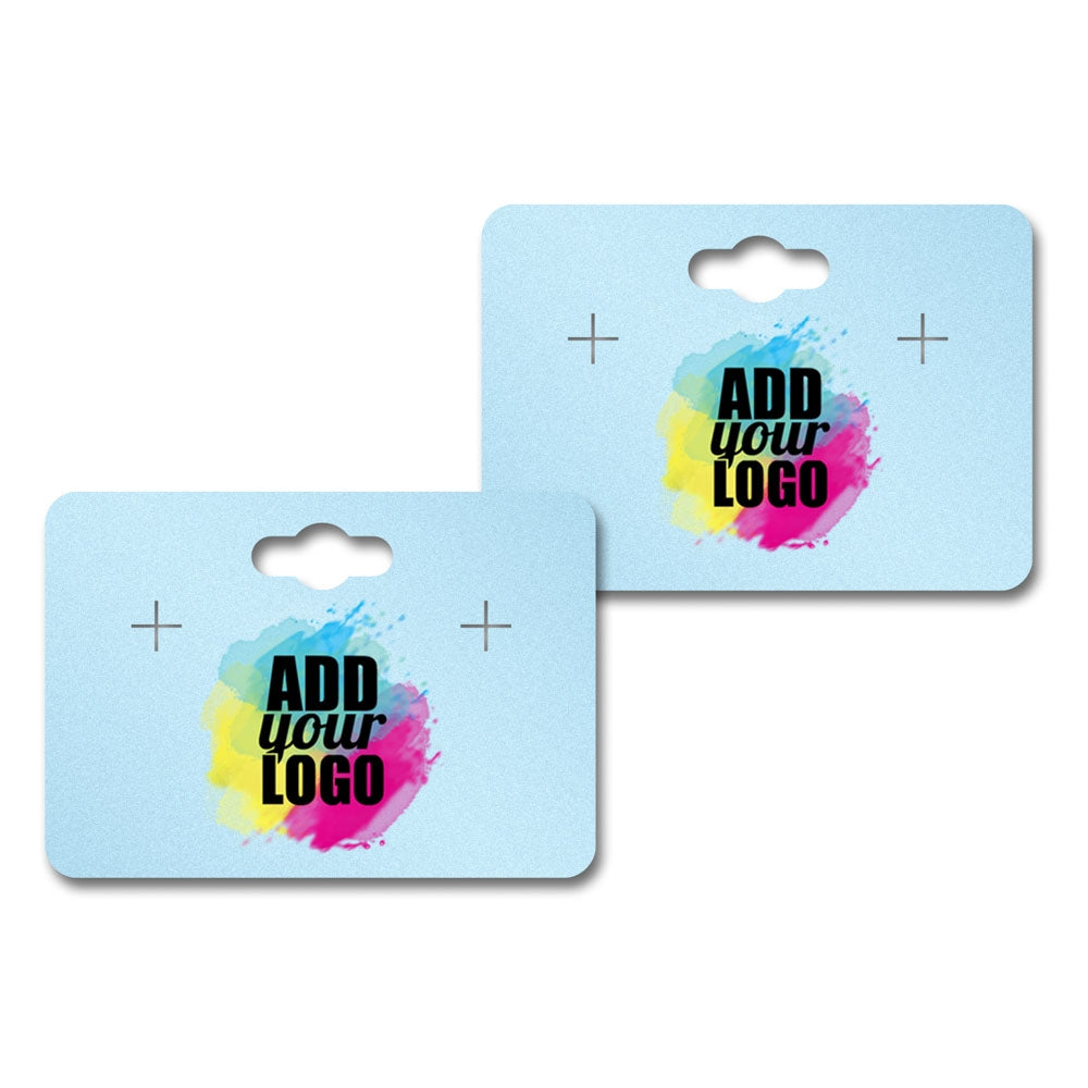 Shimmer Blue Earring Card with Keyhole 1-3/4" x 2-1/2"