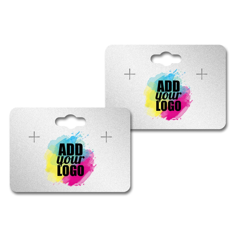 Shimmer Silver Earring Card With Keyhole 1-3/4" x 2-1/2"