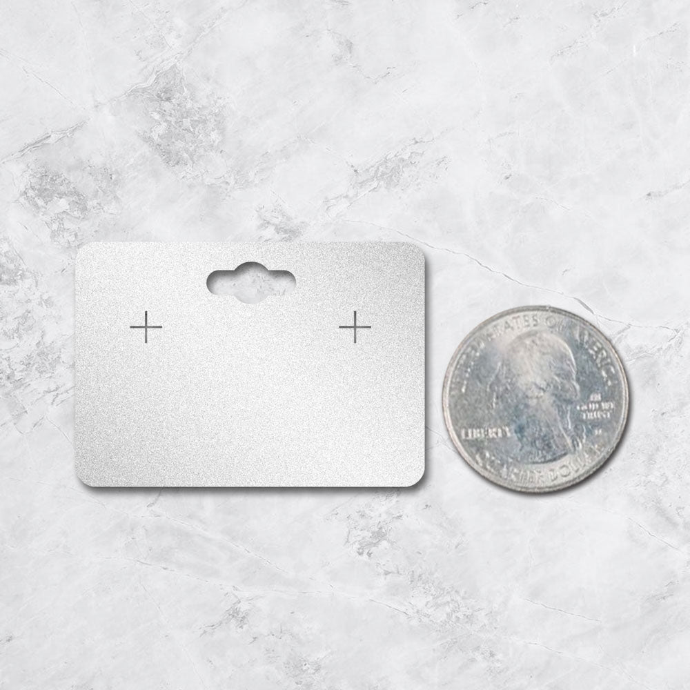 Shimmer Silver Earring Card With Keyhole 1-3/4" x 2-1/2"