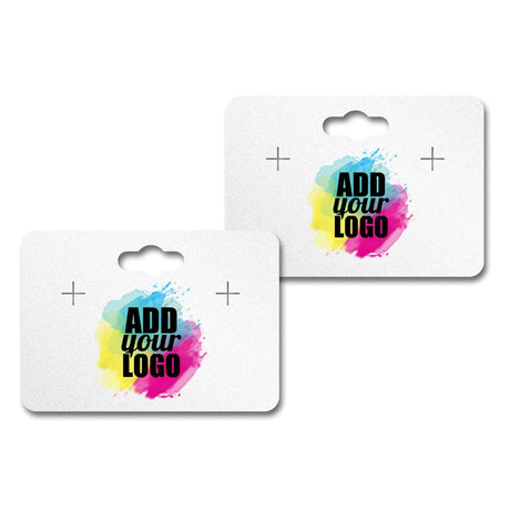 Shimmer White Earring Card With Keyhole 1-3/4" x 2-1/2"