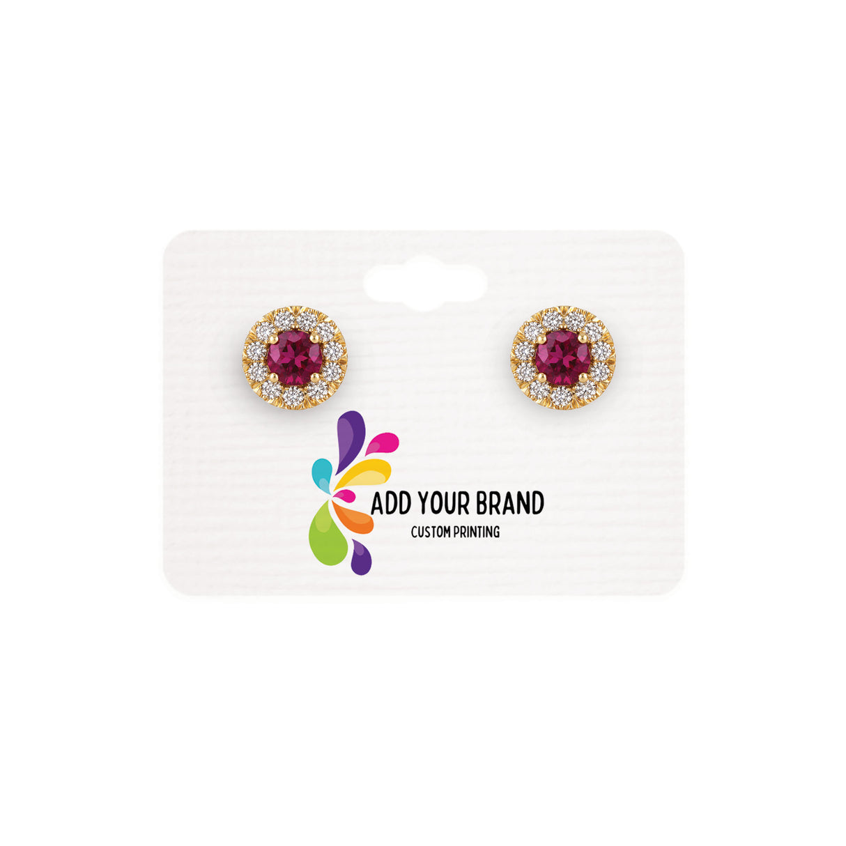 Haning Linen White Earring Cards 1-3/4 x 2-1/2 | Round Corners