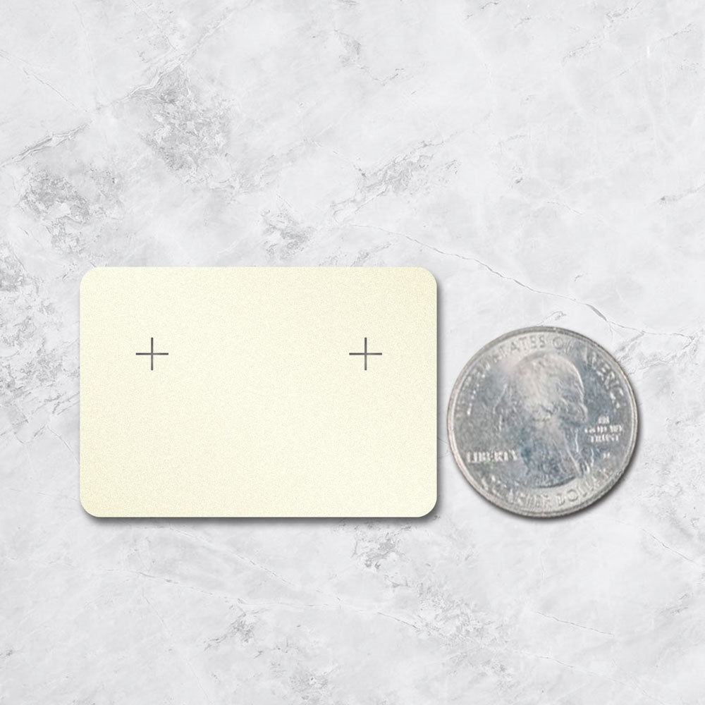 Shimmer White Gold Earring Card 1-3/4" x 2-1/2"