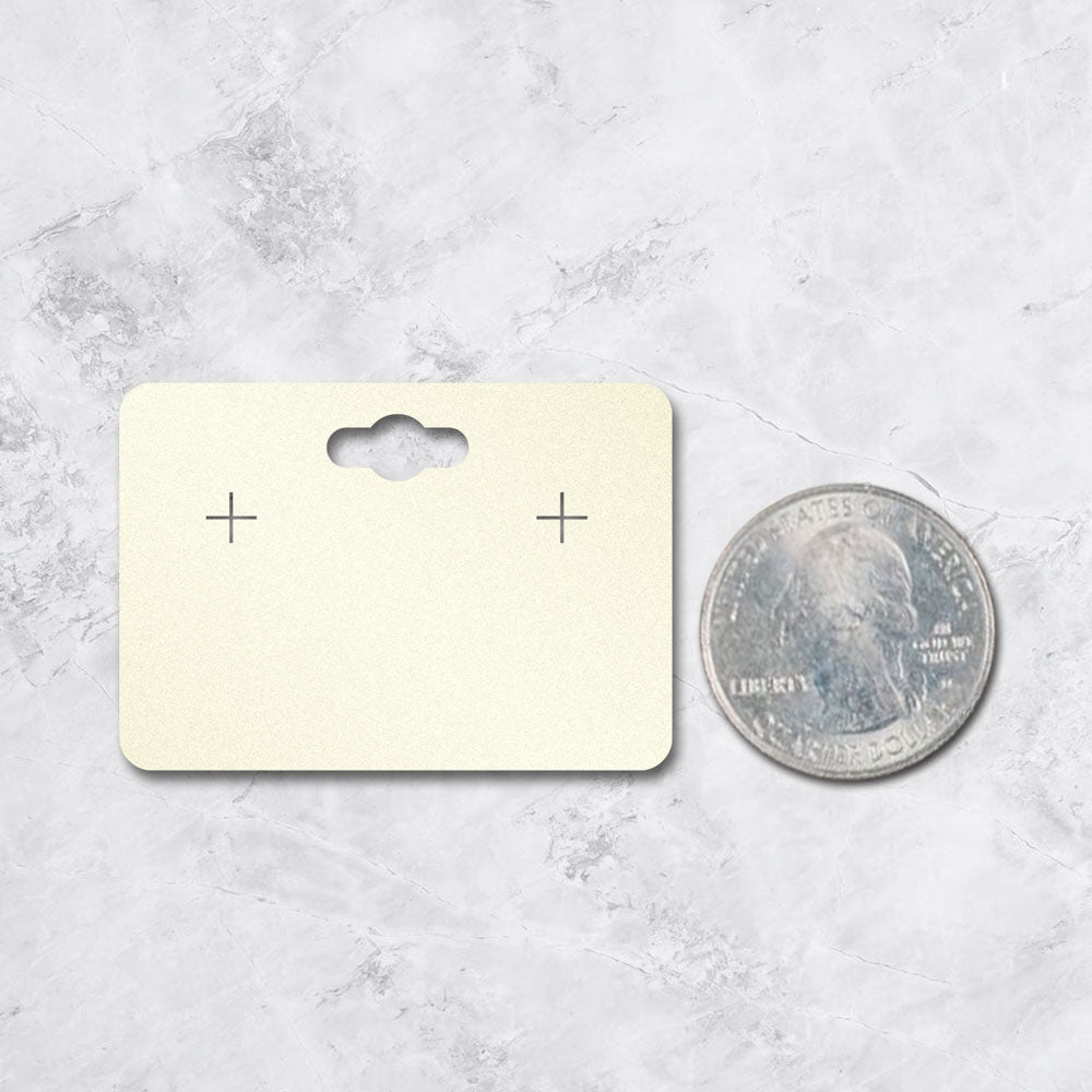 Shimmer White Gold Earring Card With Keyhole 1-3/4" x 2-1/2"