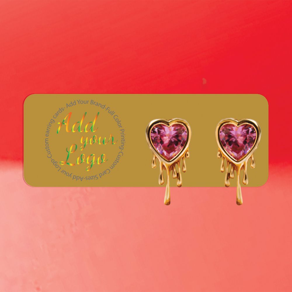 Kraft Jewelry Card 3" x 1-1/8" Rounded Corner