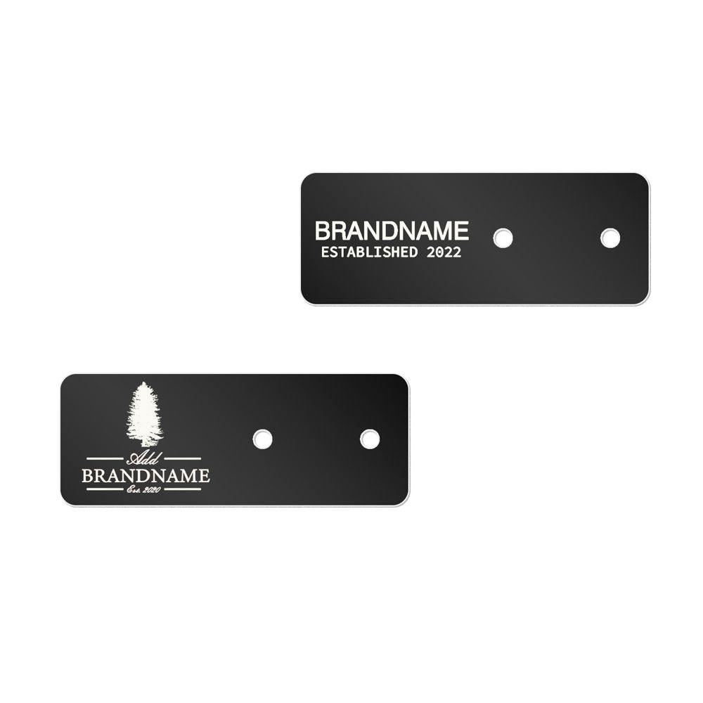 Matte Black Jewelry Card 3" x 1-1/8" Rounded Corner