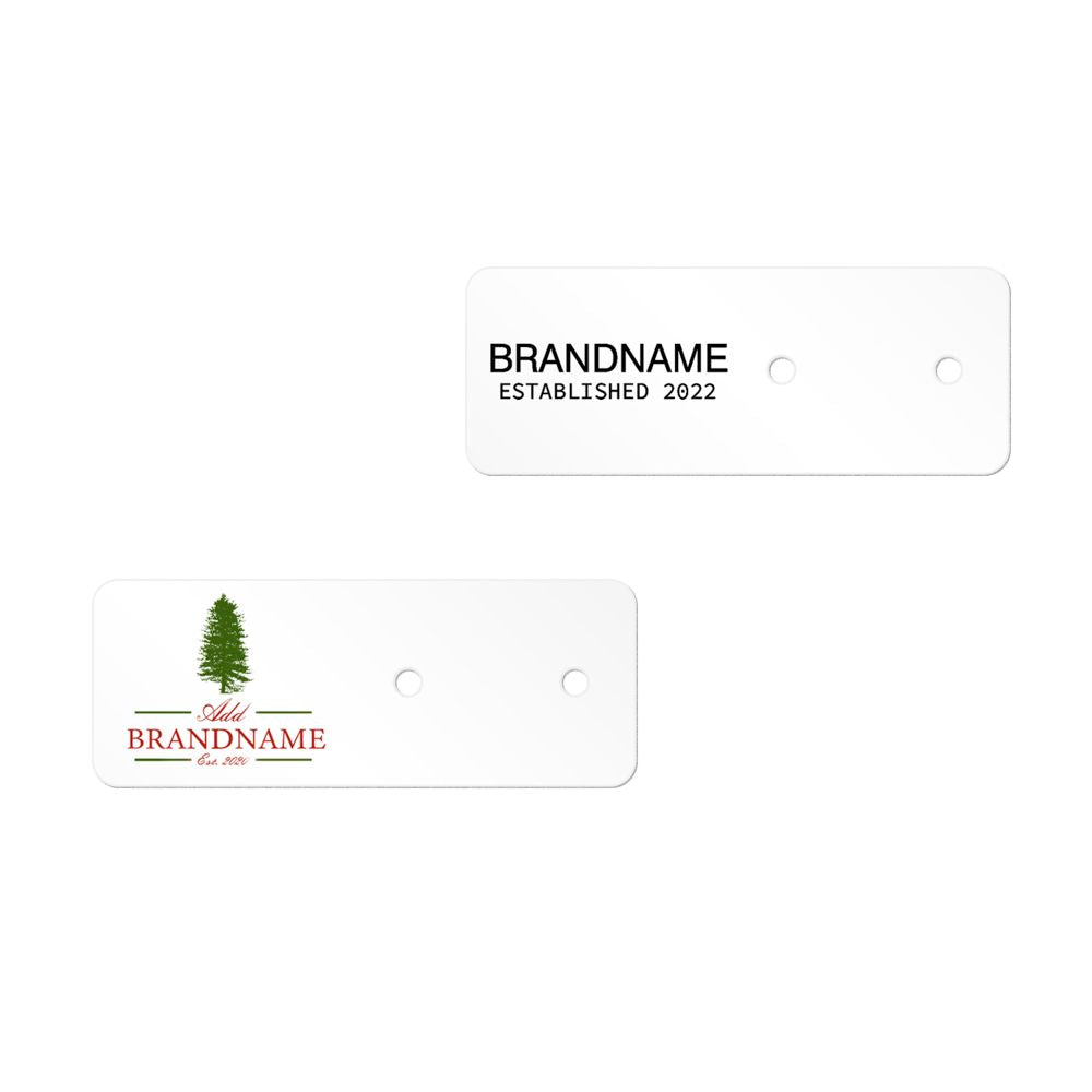 Matte White Jewelry Card 3" x 1-1/8" Rounded Corner