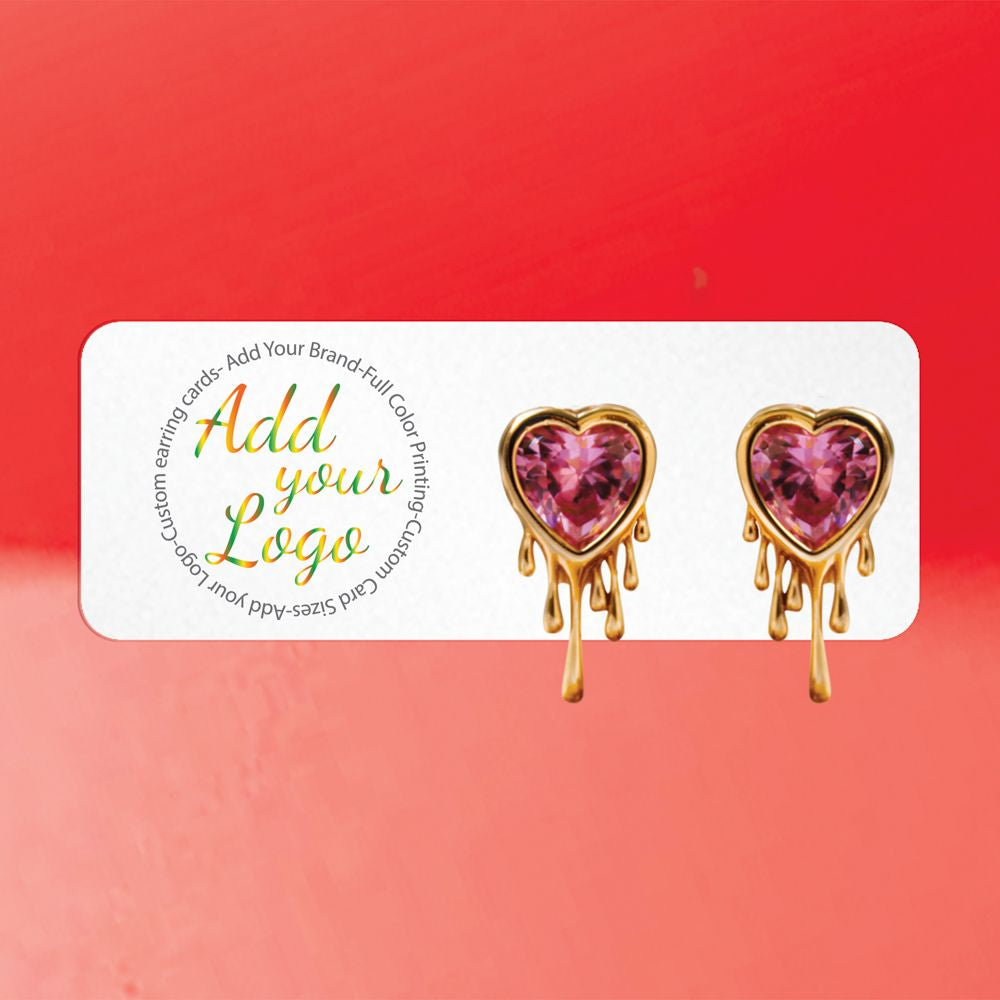 Shimmer White Jewelry Card 3" x 1-1/8" Rounded Corner