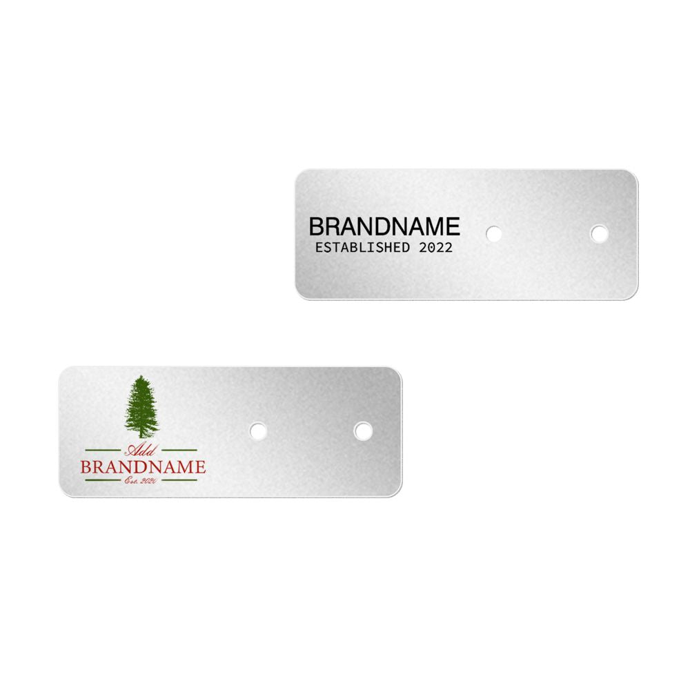 Shimmer Silver Jewelry Card 3" x 1-1/8" Rounded Corner