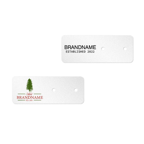 Shimmer White Jewelry Card 3" x 1-1/8" Rounded Corner