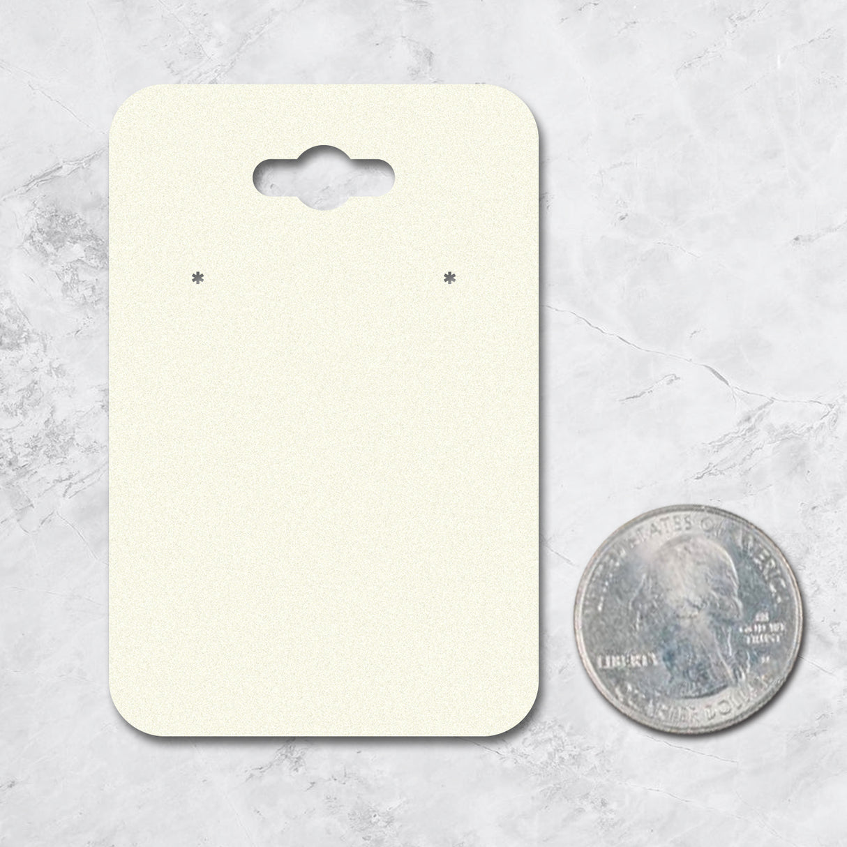 Ivory Jewelry Card 2" x 3" Rounded Corner