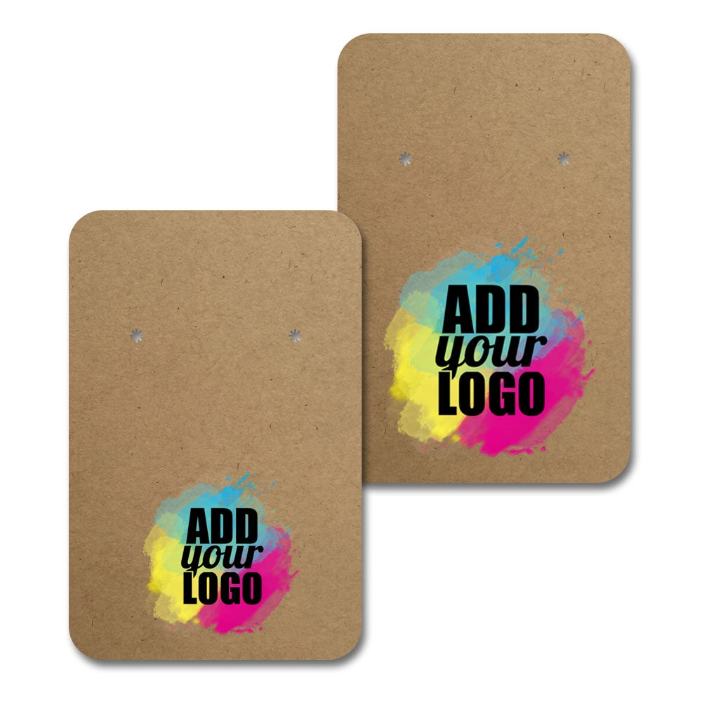 Kraft Jewelry Card 2" x 3" Rounded Corner