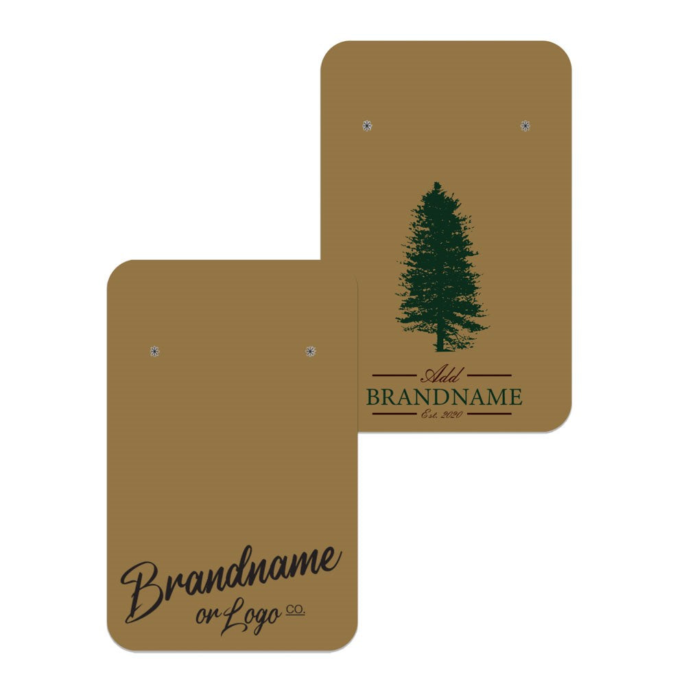 Kraft Jewelry Card 2" x 3" Rounded Corner