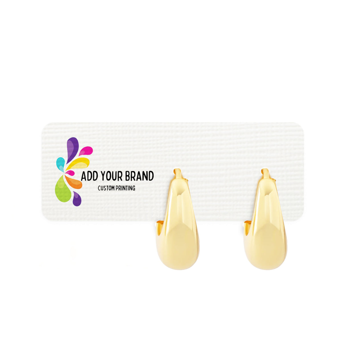 Linen Earring Cards 3" x 2-1/4" | Woven White Cardstock | Round Corners
