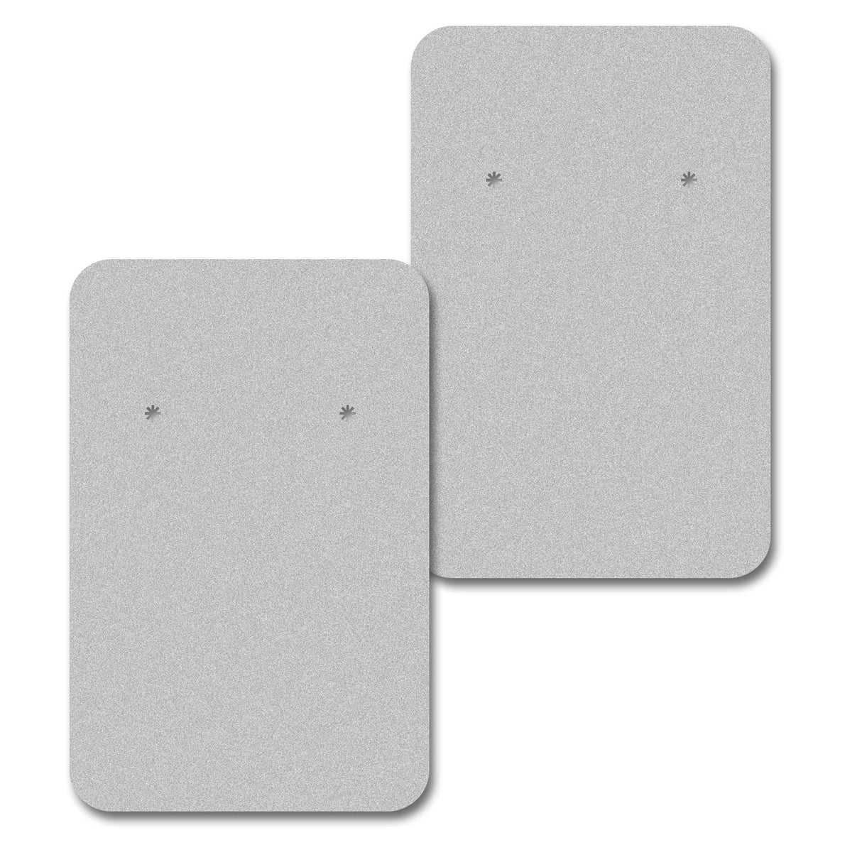 Matte Grey Jewelry Card 2" x 3" Rounded Corner