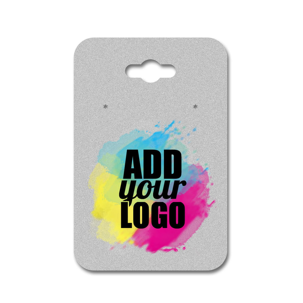 Matte Grey Jewelry Card 2" x 3" Rounded Corner