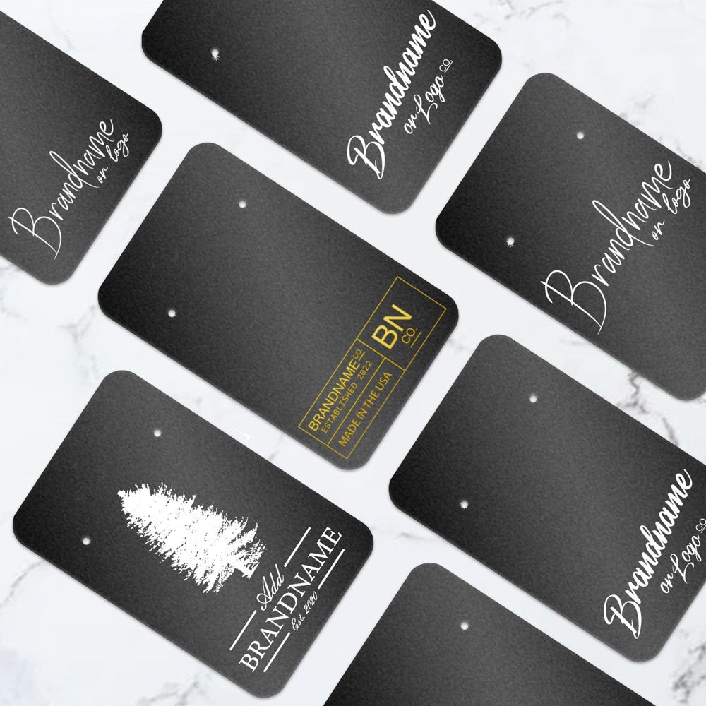 Shimmer Black Jewelry Card 2" x 3" Rounded Corner