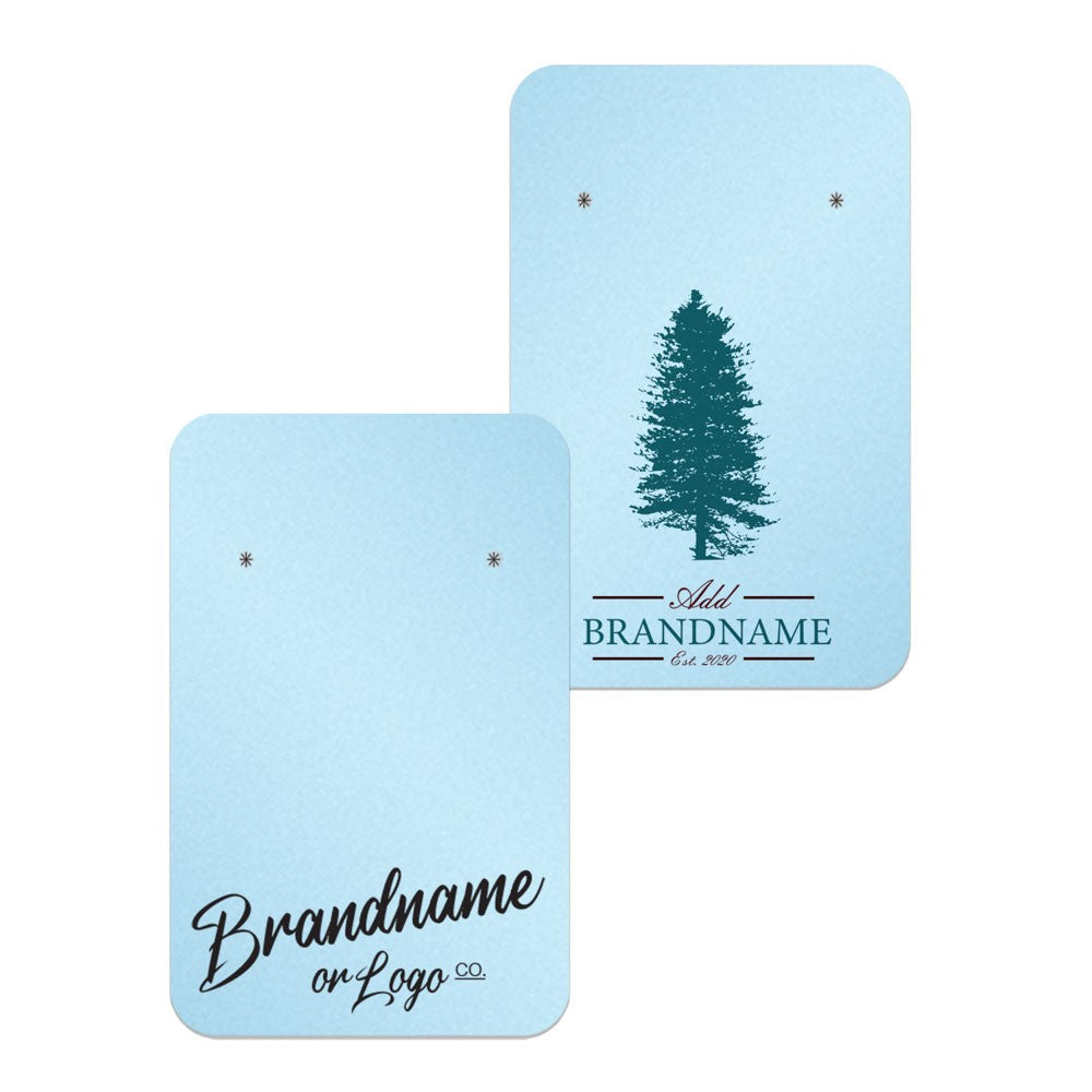 Shimmer Blue Jewelry Card 2" x 3" Rounded Corner