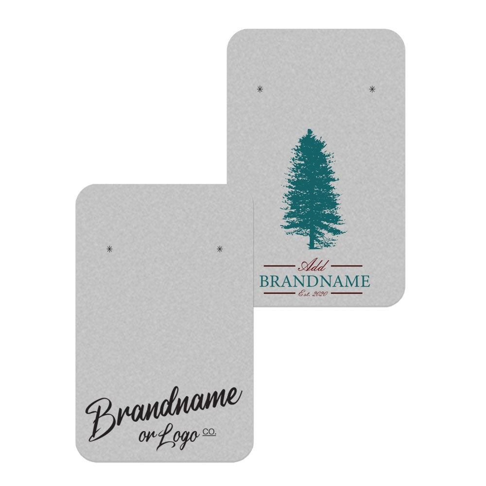 Matte Grey Jewelry Card 2" x 3" Rounded Corner