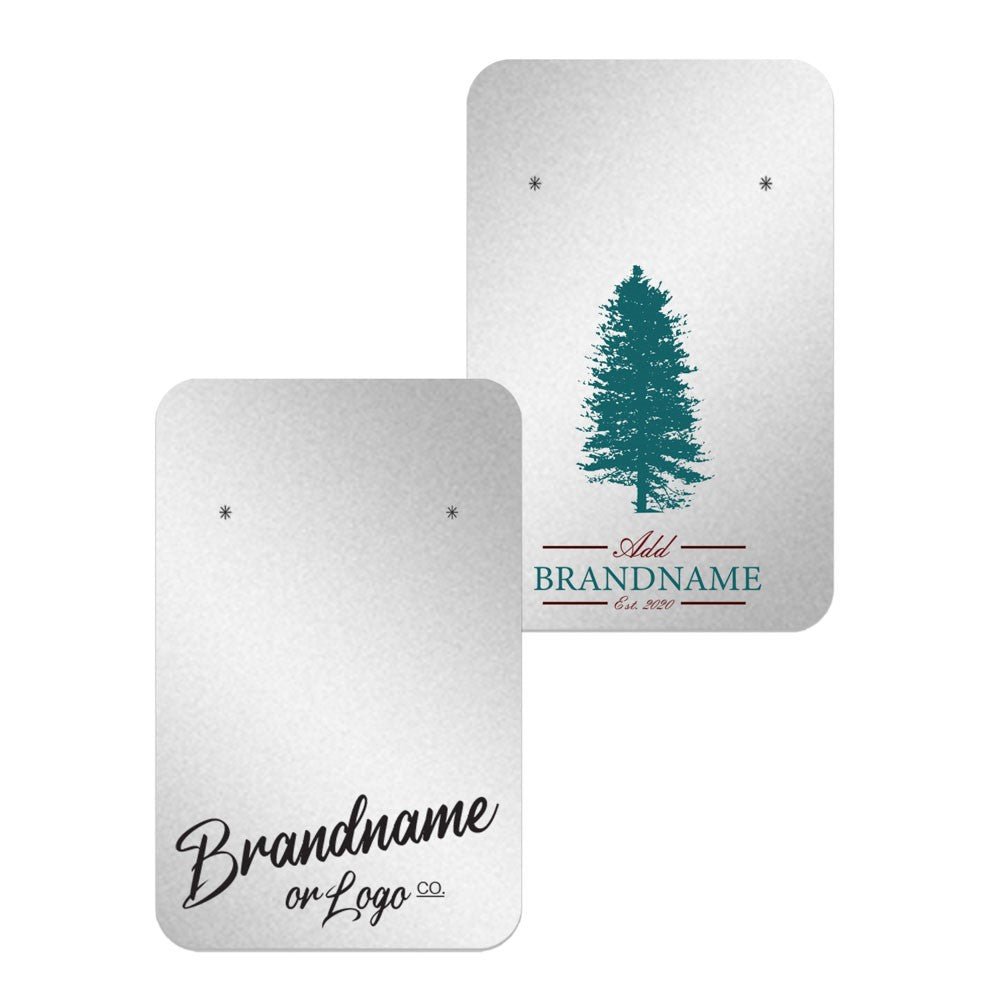 Shimmer Silver Jewelry Card 2" x 3" Rounded Corner
