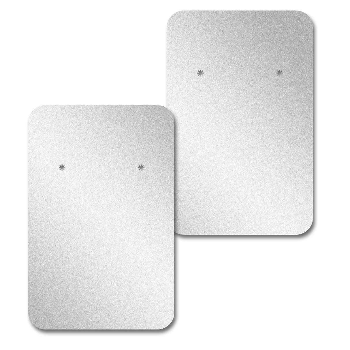 Shimmer Silver Jewelry Card 2" x 3" Rounded Corner