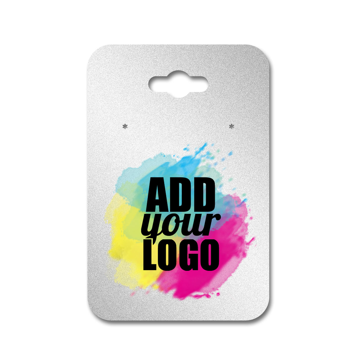 Shimmer Silver Jewelry Card 2" x 3" Rounded Corner